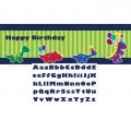 LITTLE DINO PARTY PERSONALIZED GIANT PARTY BANNER