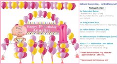 Balloon Decoration Birthday Girl Theme Package