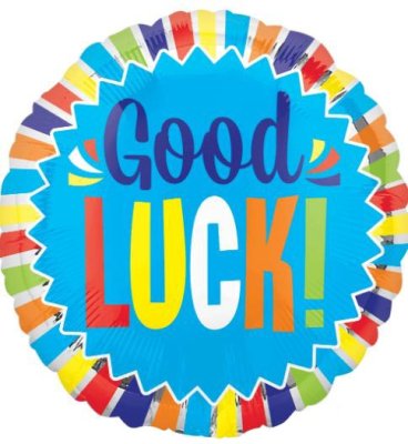 Good Luck! Burst Balloon Mylar Balloon Singapore