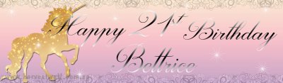 Unicorn Sparkle Birthday Customized Banner Singapore