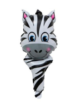 Zebra Head Handheld Foil Balloon Singapore