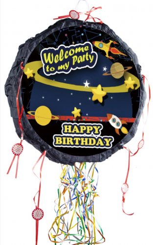 Space Themed Surprise Pull String Pinata