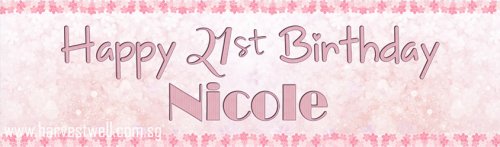 Sakura Blossom Themed Birthday Customized Banner