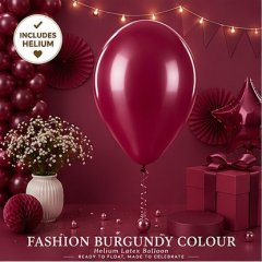 Burgundy Helium Latex Balloon