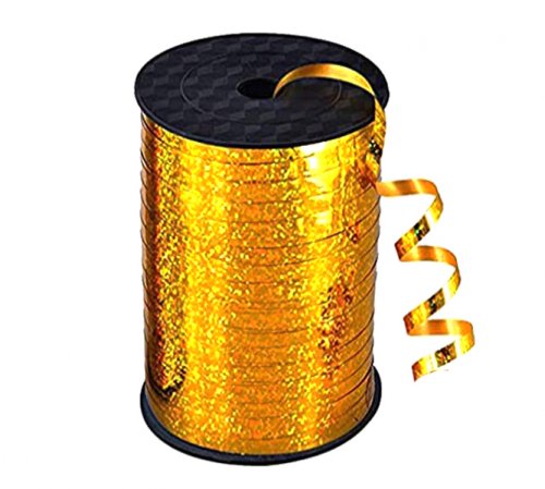 Holographic Gold Curling Ribbon Roll
