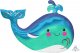 Happy Whale Super Shape Mylar Balloon