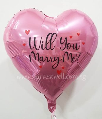 Customised Will You Marry Me Foil Balloon Singapore