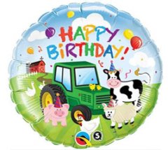 Birthday Barnyard Mylar Balloon