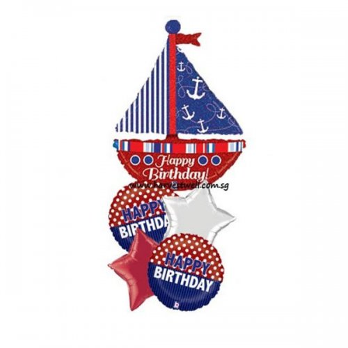 Happy Birthday Nautical Balloon Package