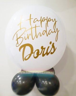 Customize White ORBZ Balloon Singapore