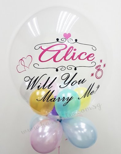 Proposal Customised Print On Bubble Balloon