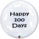 Personalised Happy 100 Days Baby Footprints Bubble Balloon