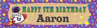 Astronaut Space Birthday Customized Banner Singapore