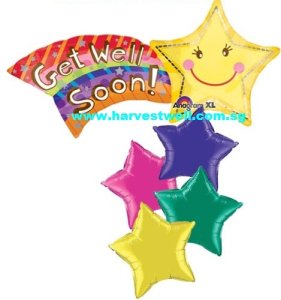 get well soon balloon package