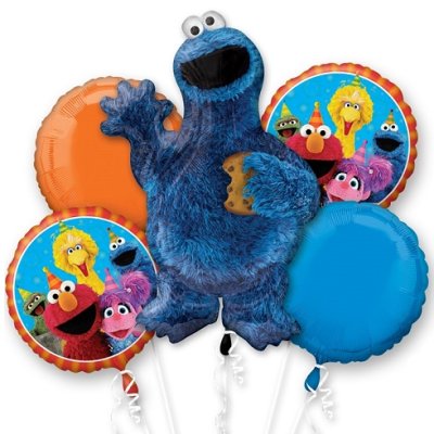 Cookie Monster Party Birthday Balloon Bouquet Singapore