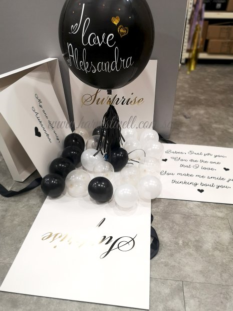 Customize Surprise Balloon Gift Box with MarryMe ORBZ Balloon Singapore