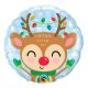Christmas Reindeer & Colored Lights Mylar Balloon