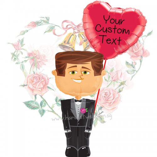 Personalize Wedding Groom's Love Balloon Gift