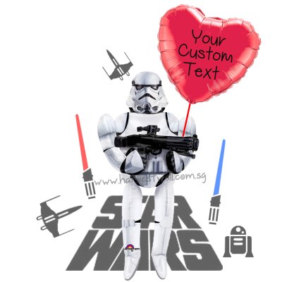 Personalize Storm Trooper's Love Balloon Gift Singapore
