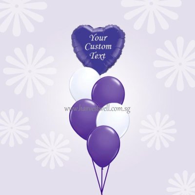 Customize Foil Balloon On Top Balloon Bouquet Singapore