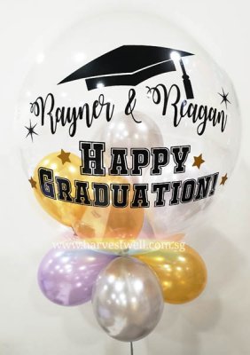 Customised Happy Graduation Bubble Balloon Singapore