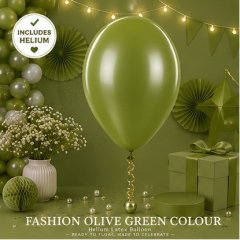Olive Green Colour Helium Latex Balloon