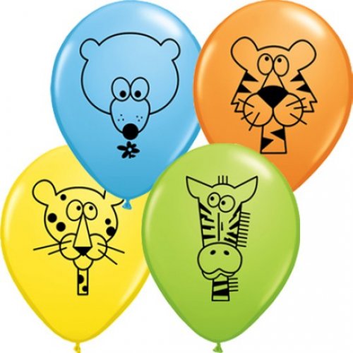 Jungle Buddies Helium Latex Balloons