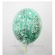 Green Glitter Helium Latex Balloon
