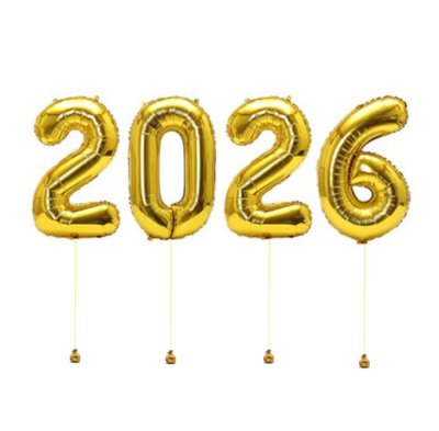 New Year 2026 Megaloon Gold Foil Balloon Singapore