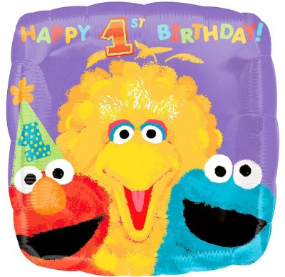 Sesame Street 1st Birthday Mylar Balloon Singapore