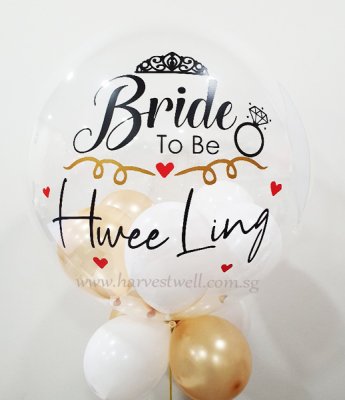 Customised Bride to Be Bubble Balloon Singapore