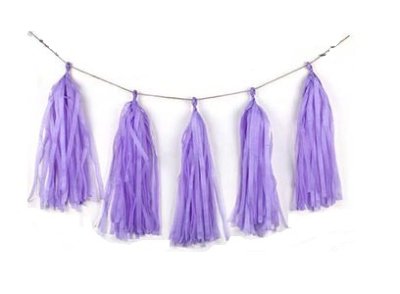 Lavendar Tissue Tassel Garland Singapore