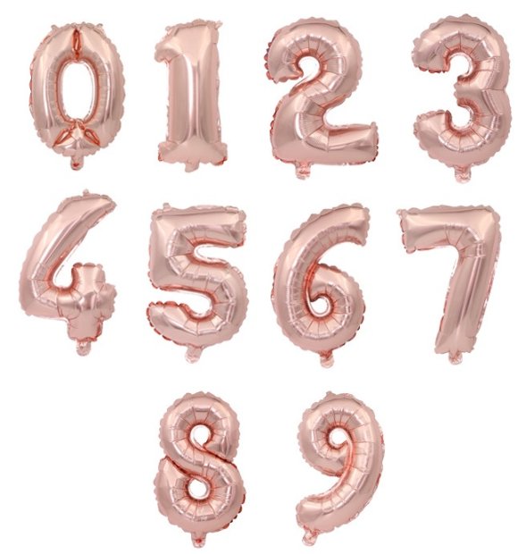 Megaloon Number Rose Gold Foil Balloon Singapore
