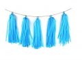 Light Blue Tissue Tassel Garland