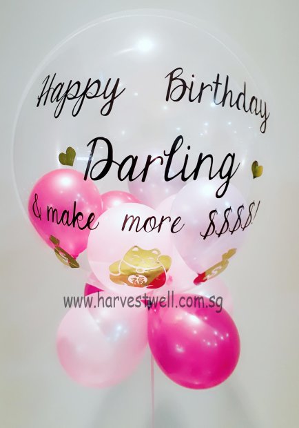 Customised Fortune Cat Bubble Balloon Singapore