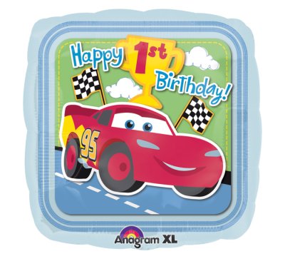Cars Happy 1st Birthday Mylar Balloon Singapore