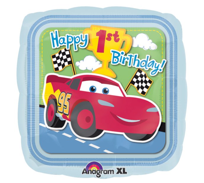 Cars Happy 1st Birthday Mylar Balloon Singapore