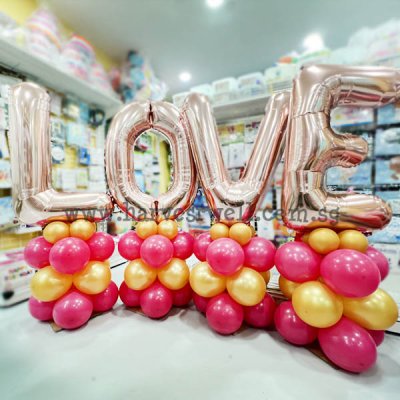 Customize Megaloon LOVE Balloon Column Singapore
