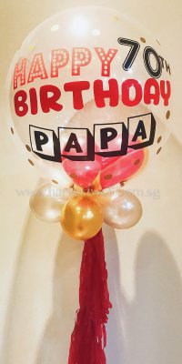 Customised AGoGo Rock Birthday Bubble Balloon Singapore
