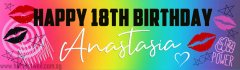 Girl Power Birthday Customized Banner