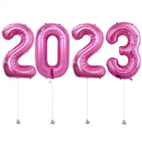 New Year 2023 Megaloon Pink Foil Balloon