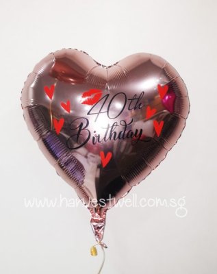 Custom Print 40th Birthday Customized Balloon Singapore