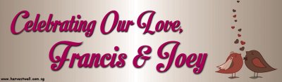 Wedding Love Bird Customized Banner Singapore