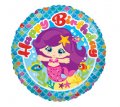 Birthday Mermaid Fun Mylar Balloon