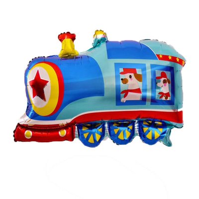 Happy Birthday Blue Train Super Shape Mylar Balloon Singapore