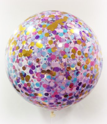 Jewel Crystal Confetti Jumbo Helium Latex Balloon Singapore