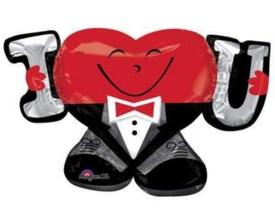 Mr I Love You Super Shape Mylar Balloon Singapore