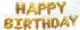 Happy Birthday Gold Mini Letter Balloon Set