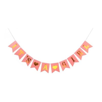 It's A Girl Pink Jointed Banner Singapore