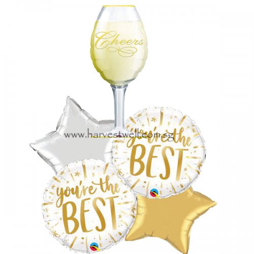 Cheers You're The Best Balloon Bouquet